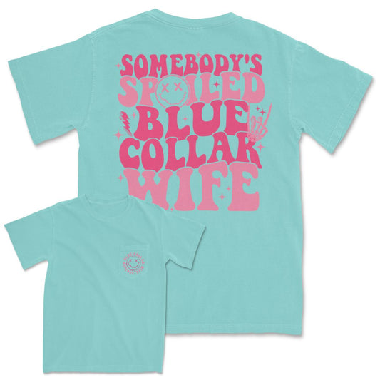 SPOLIED BLUE COLLAR WIFE TEE
